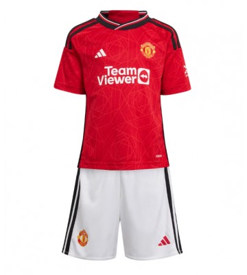 Manchester United Replica Home Stadium Kit for Kids 2023-24 Short Sleeve (+ pants)